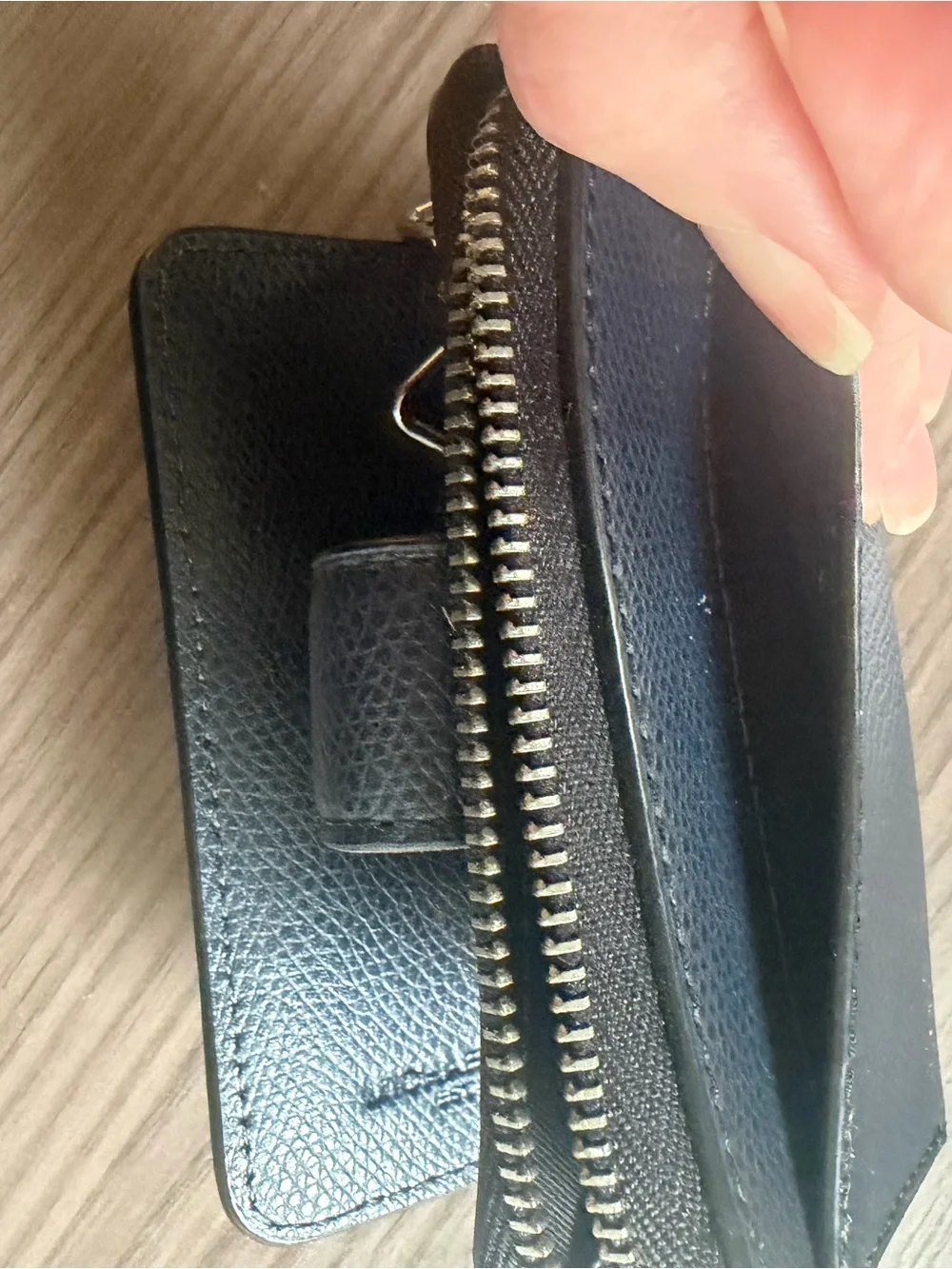 Michael Kors Navy Saffiano Card Holder Wallet with Snap